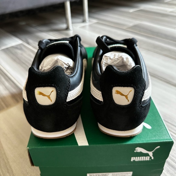 Women's Puma Arizona Retro Casual Shoes - Black White Gum 40425701-001 - Picture 7 of 8